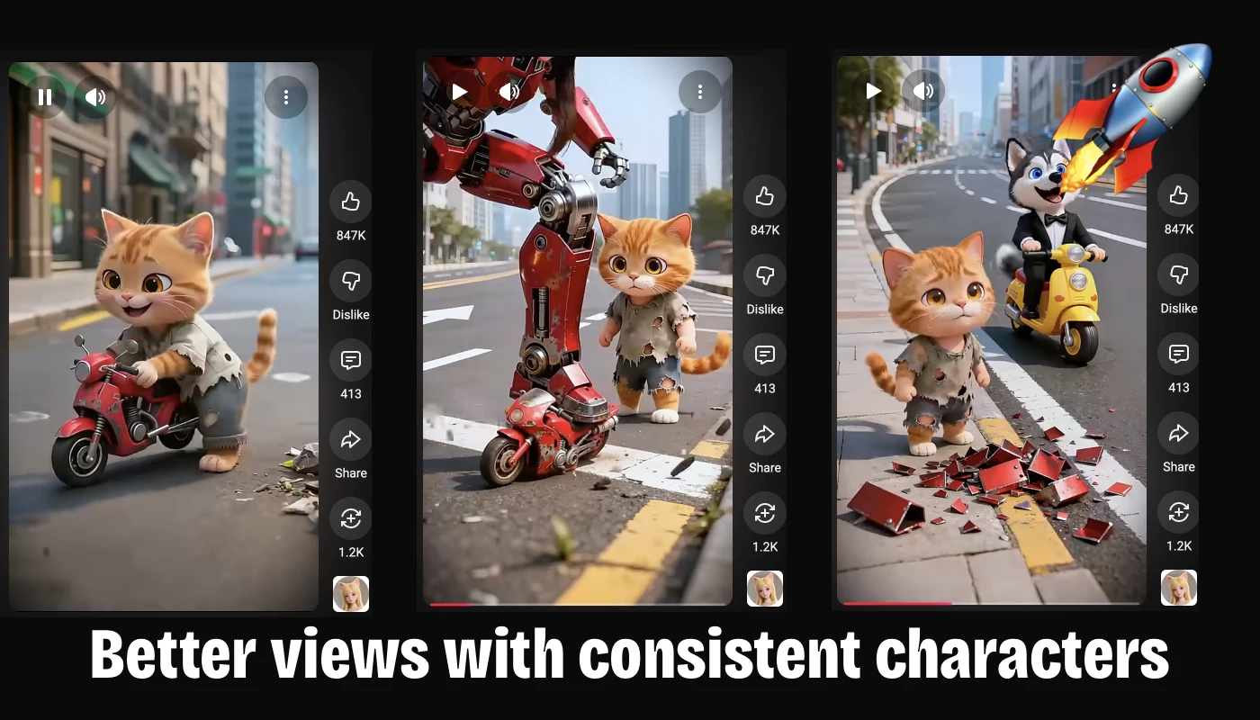 Better views with consistent characters