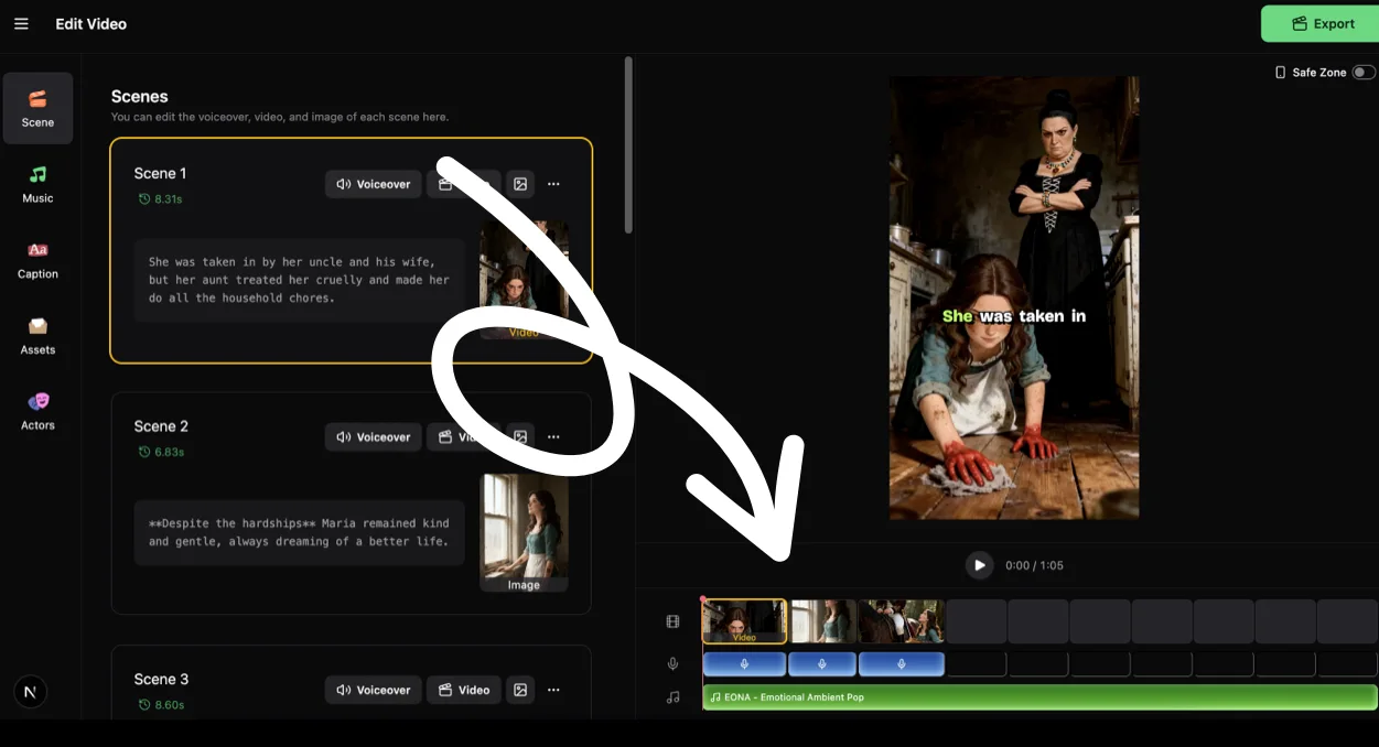 Timeline in Editor