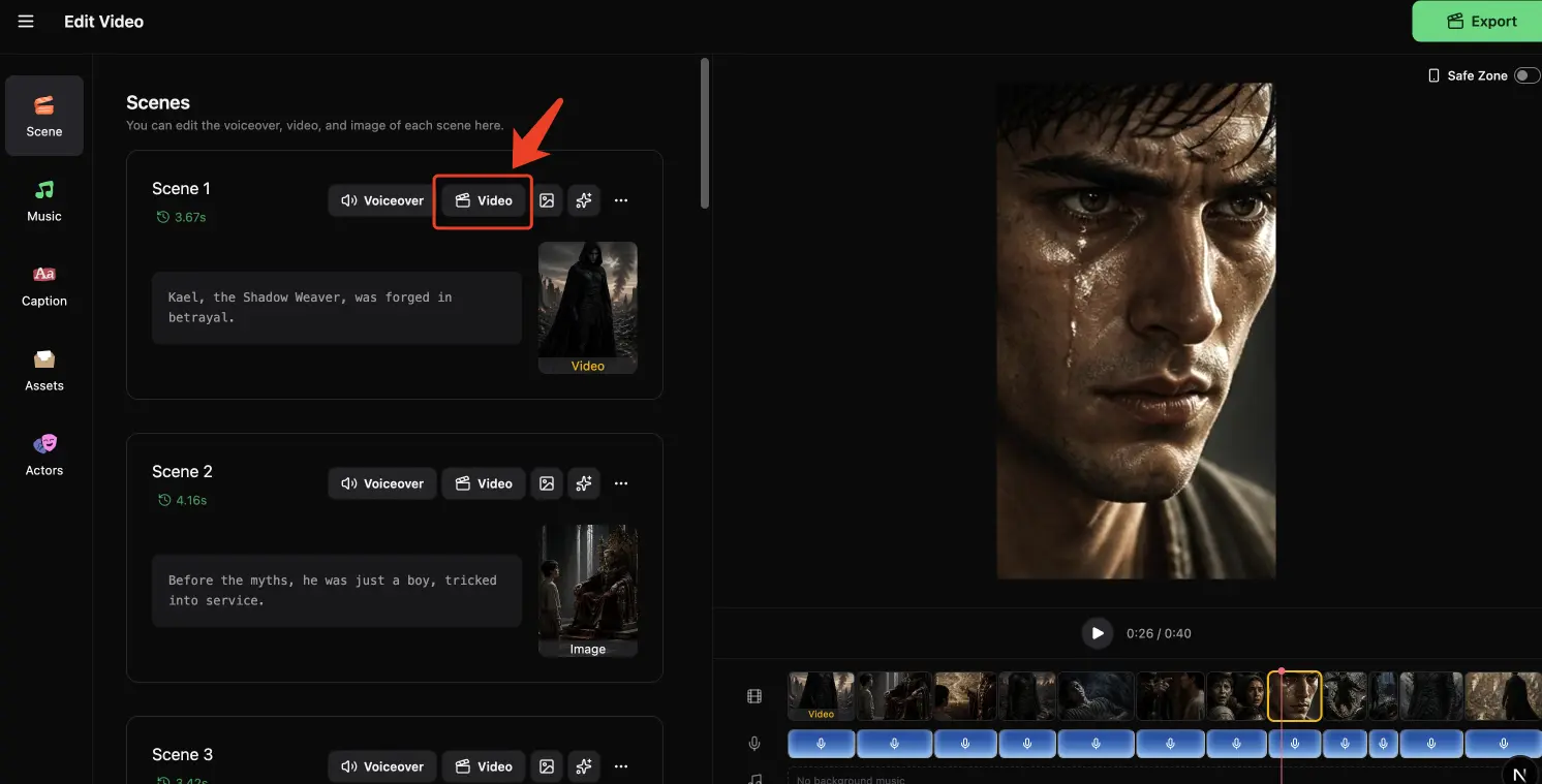 Use video in the editor