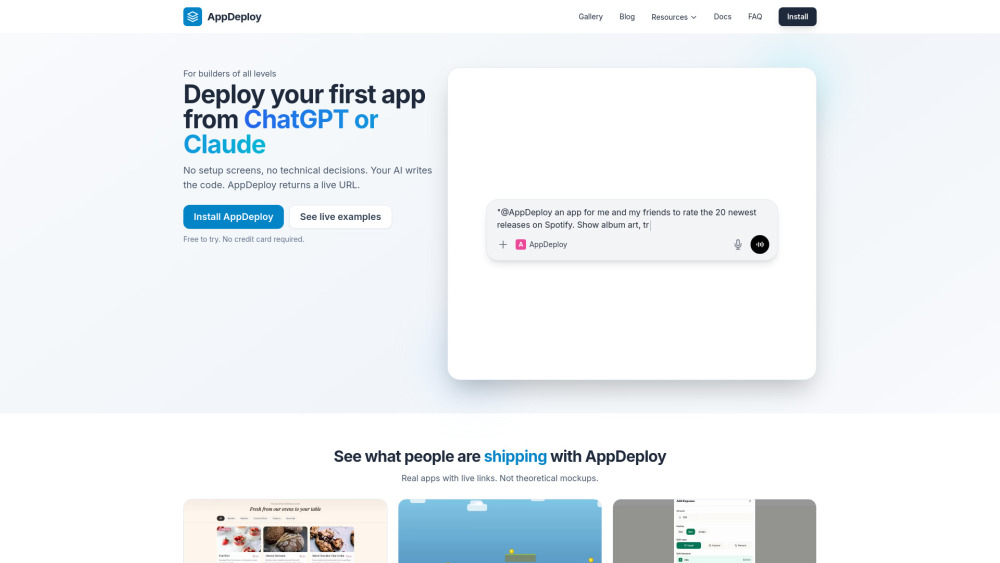 AppDeploy screenshot