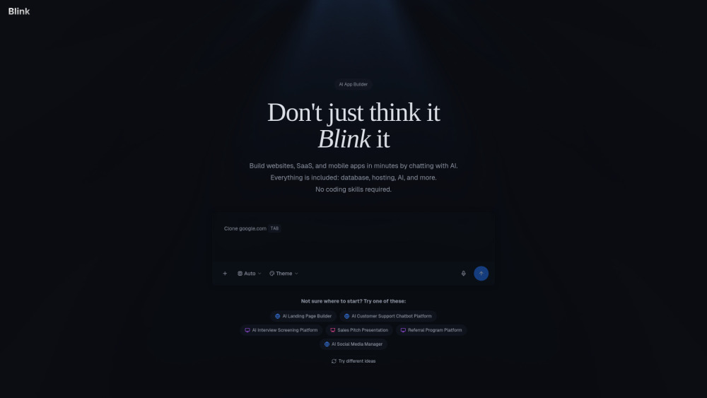 Blink AI App Builder screenshot