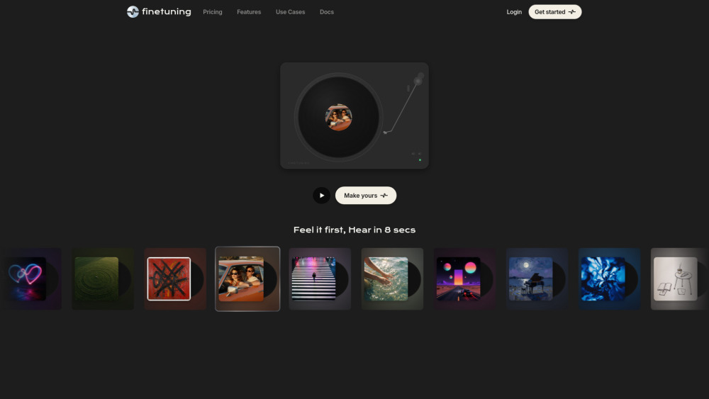 Finetuning.ai screenshot