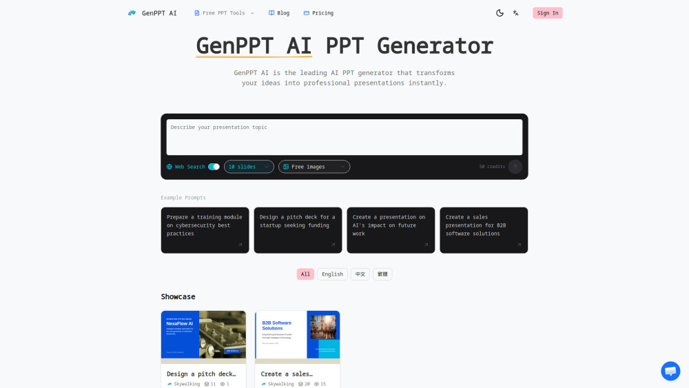 GenPPT AI screenshot
