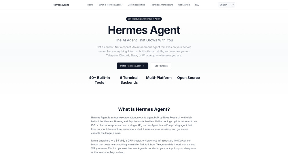 Hermes Agent screenshot