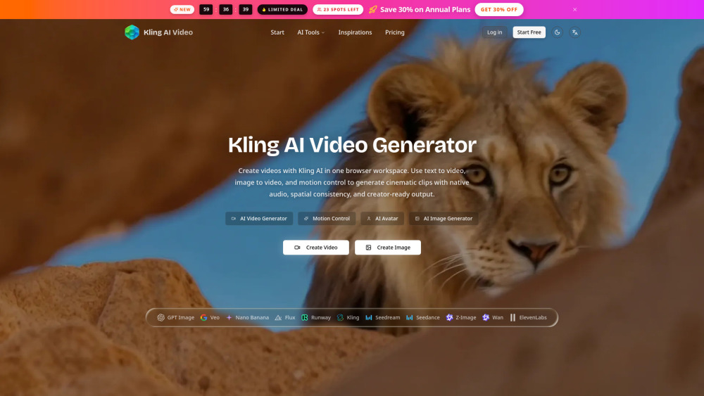 Kling AI Video Generator screenshot