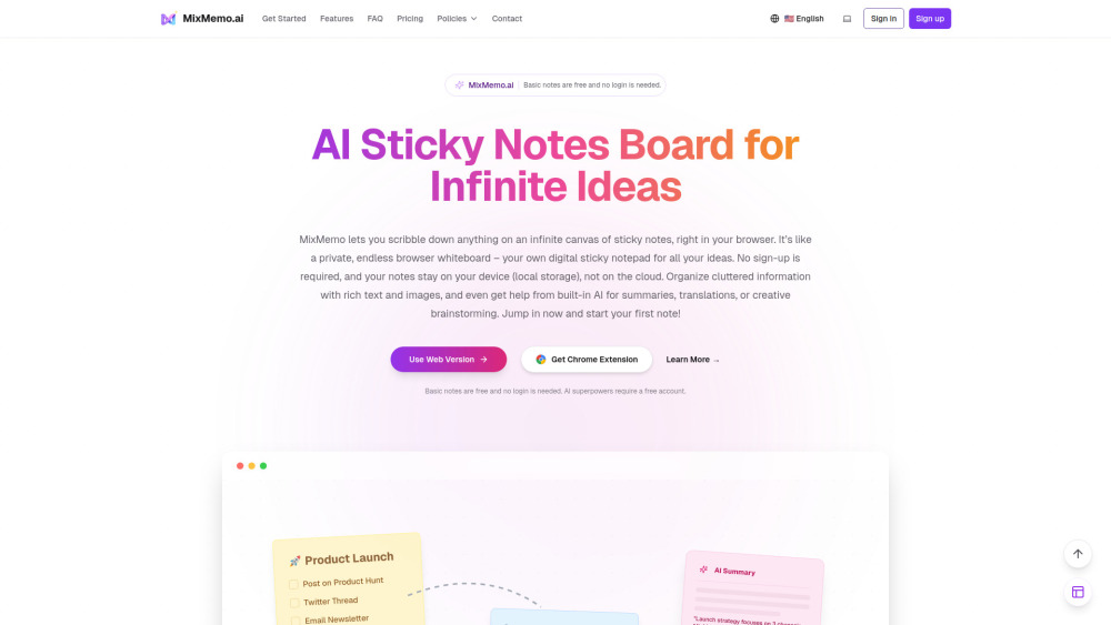 MixMemo - Visual AI Canvas screenshot