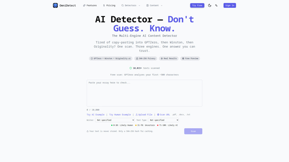 OmniDetect screenshot