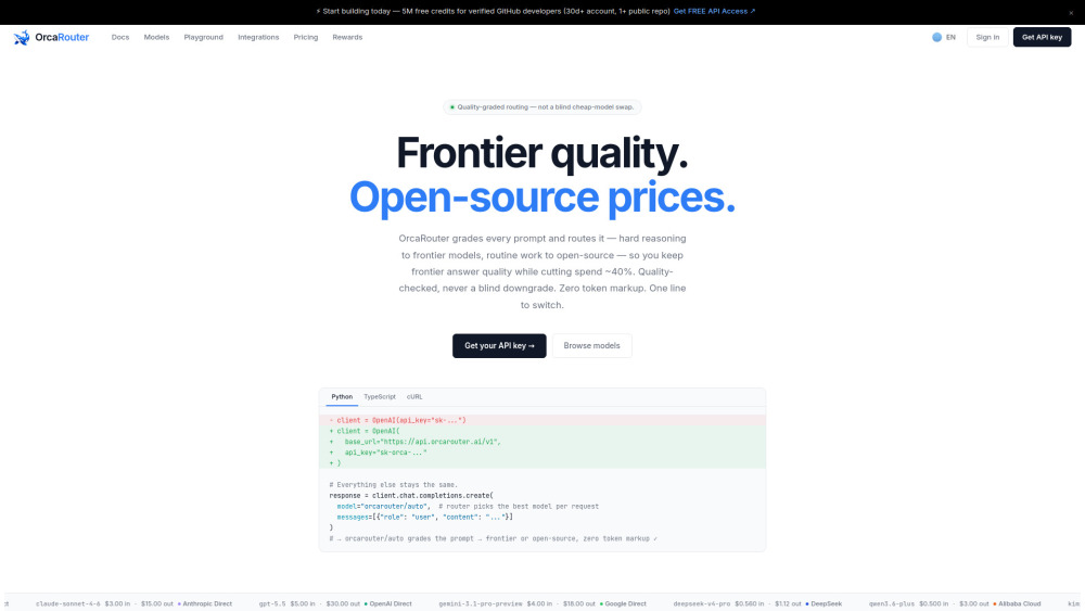 OrcaRouter screenshot
