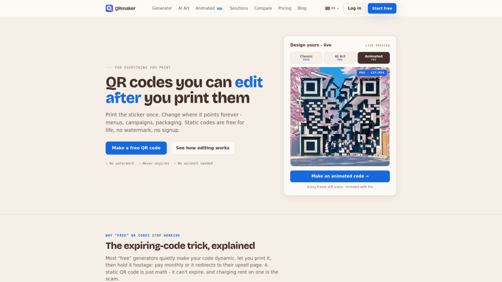 Qrmkr.io screenshot