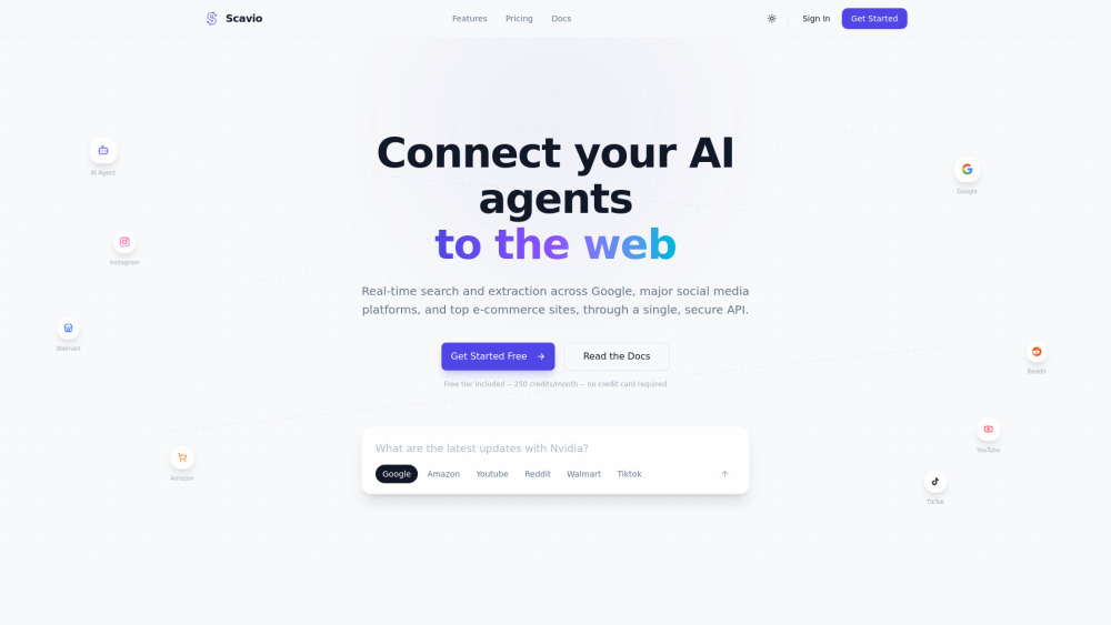 Scavio AI screenshot