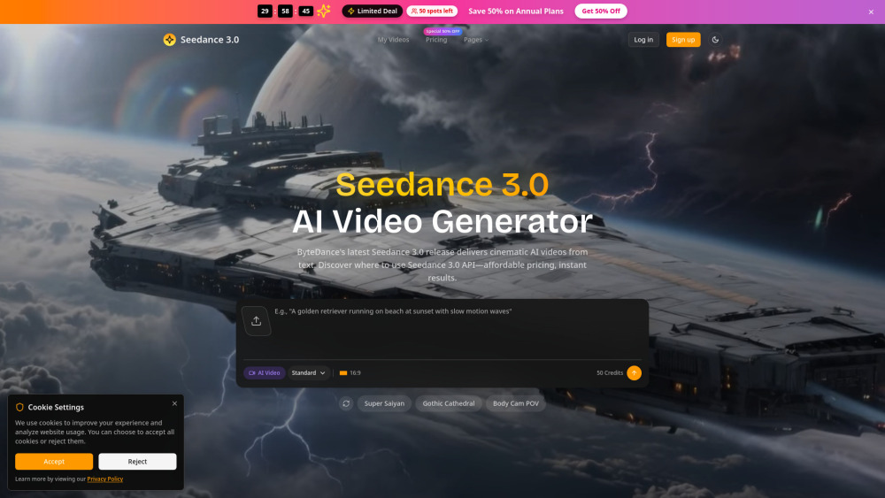 Seedance 3.0 screenshot
