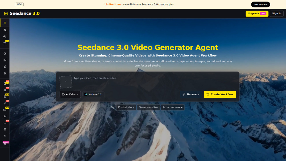 Seedance 3.0 screenshot