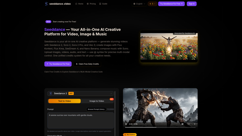 Seeddance screenshot