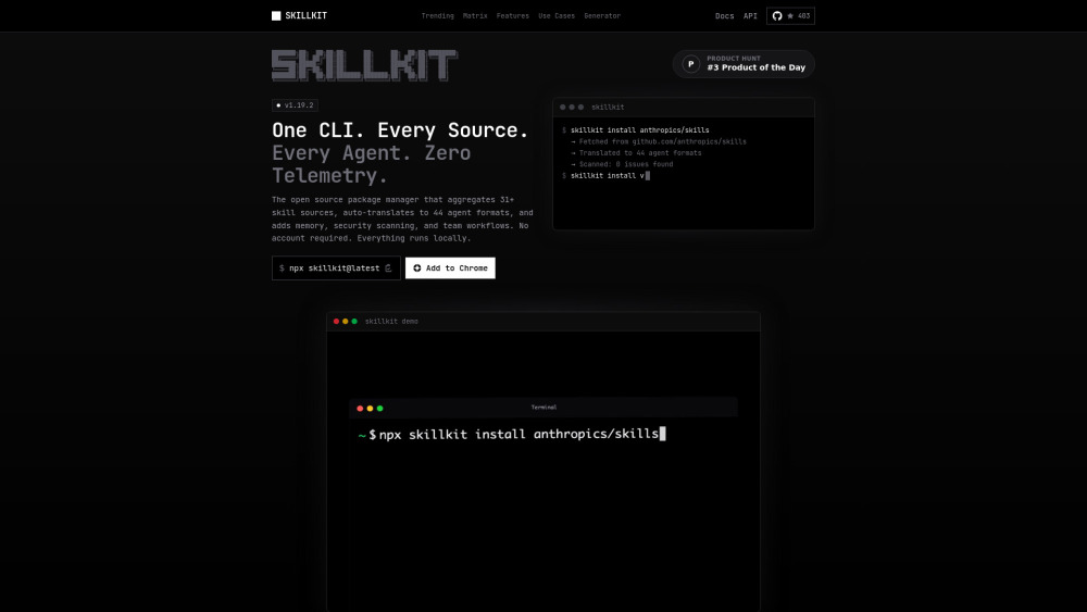 SkillKit screenshot