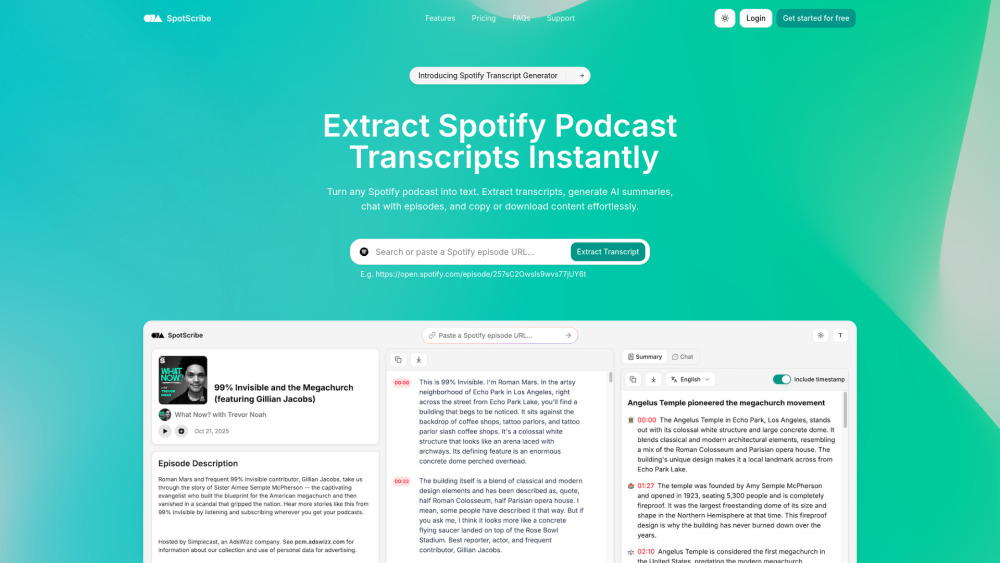 SpotScribe screenshot