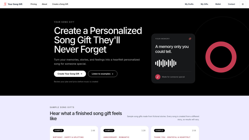 Your Song Gift screenshot