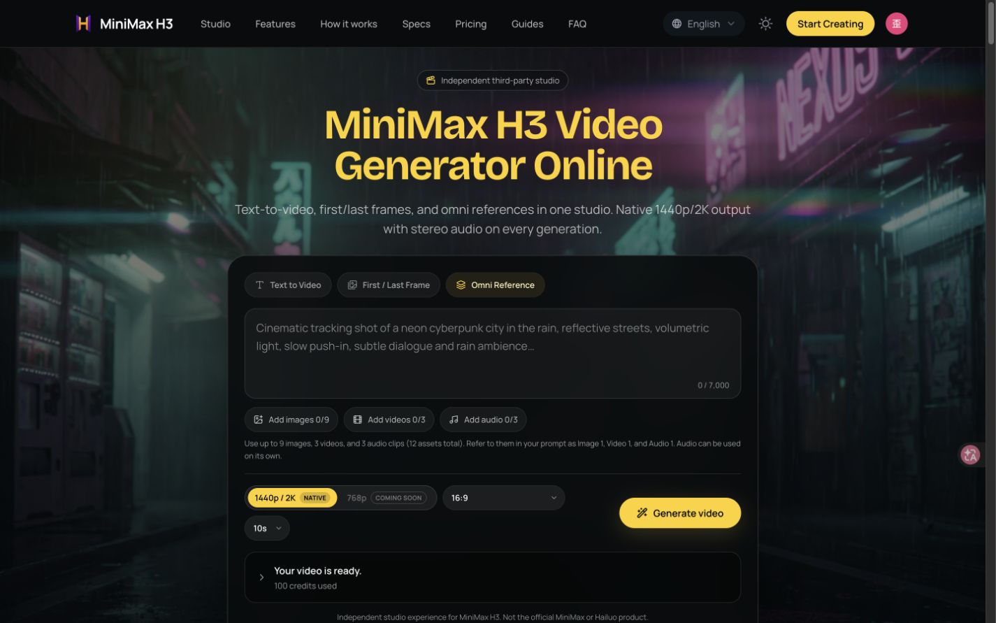 MiniMaxH3.app screenshot