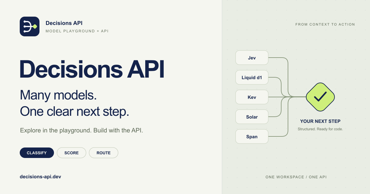 Decisions API screenshot