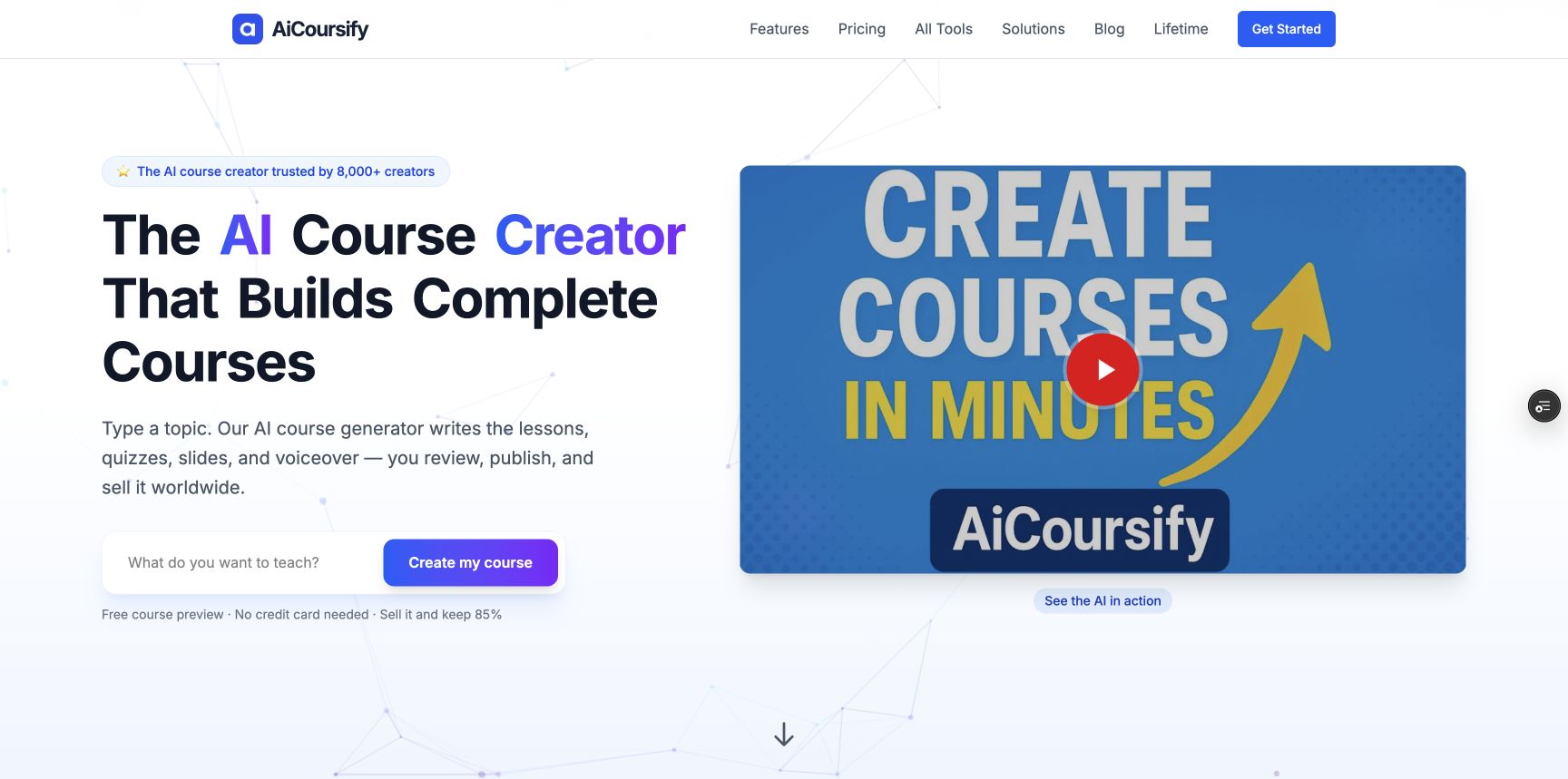 Aicoursify screenshot