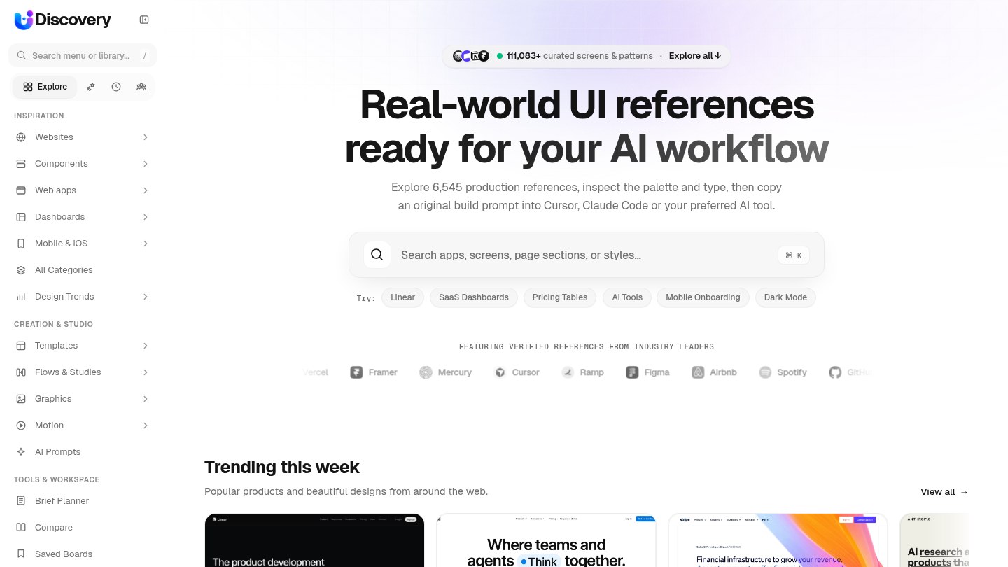 UI Discovery screenshot
